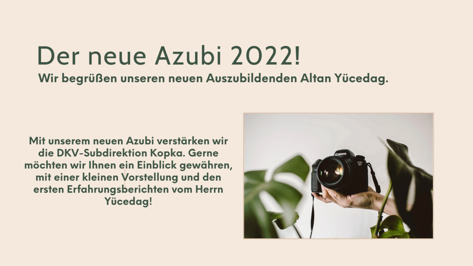 Der neue Azubi 2022!