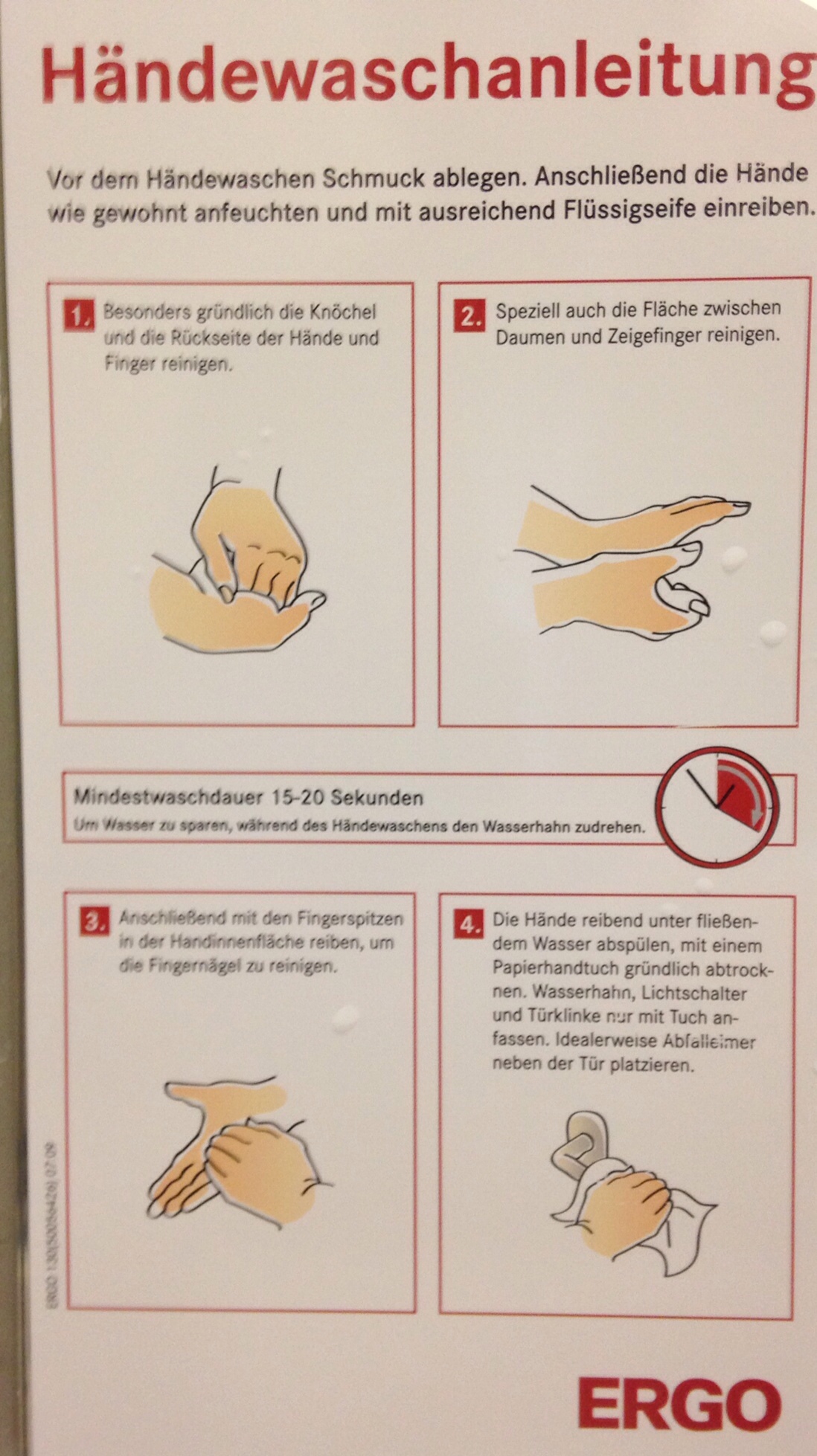 Händewaschanleitung ERGO