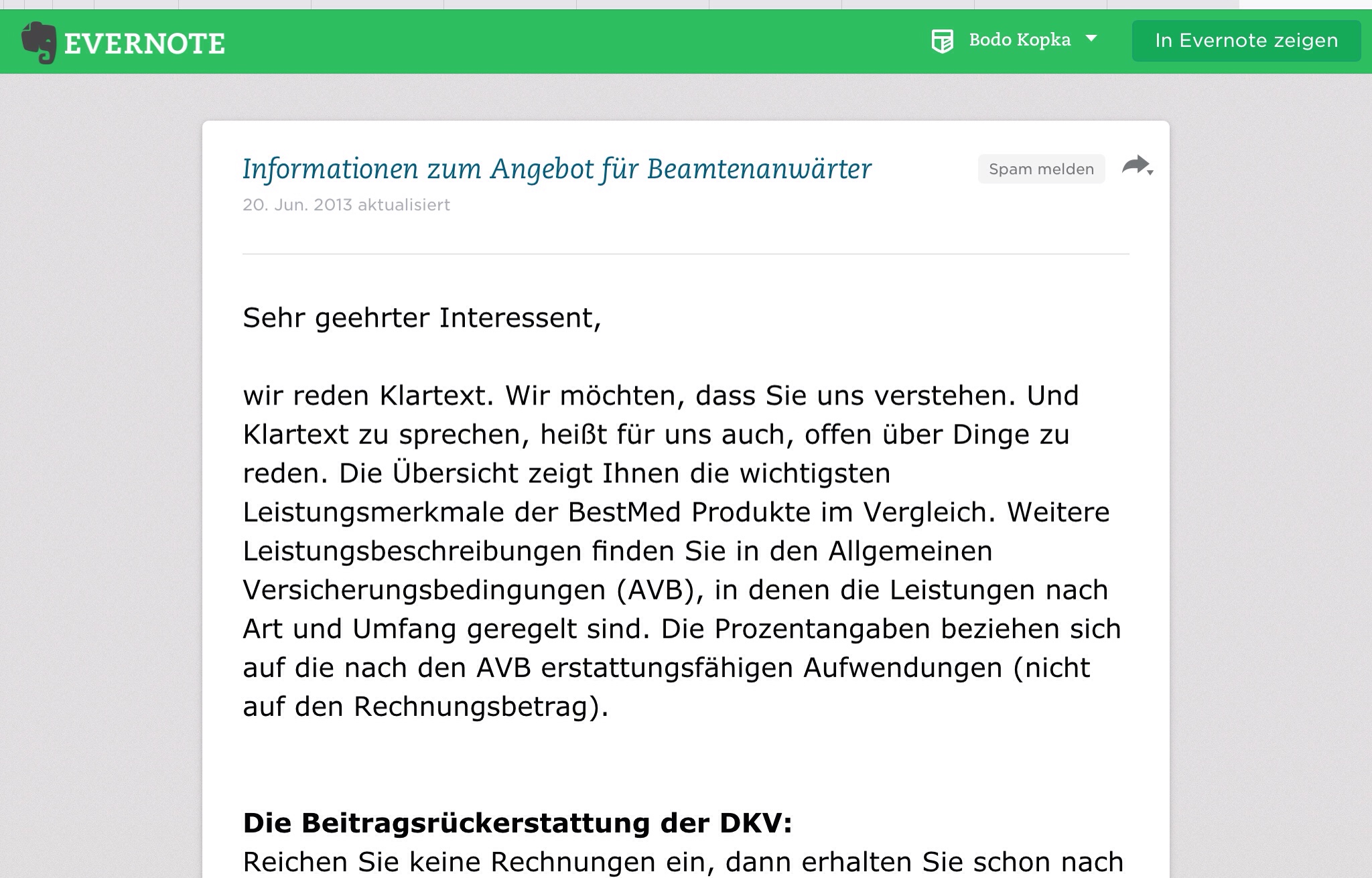 DKV Informationen Beamtenanwärter